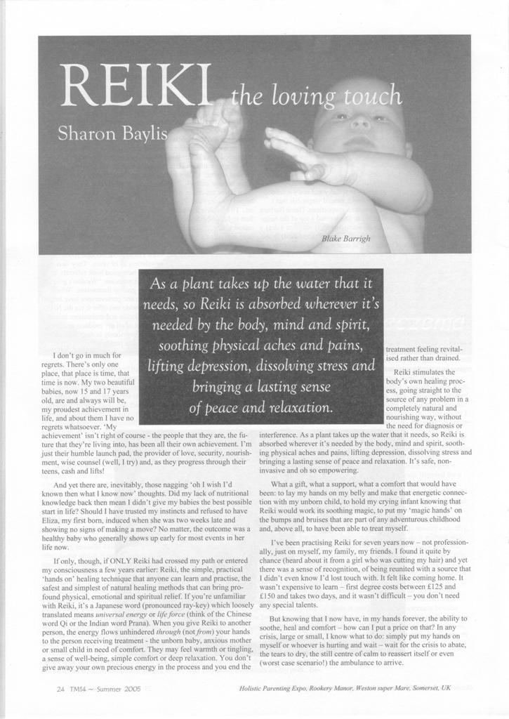 Mother Magazine article for mothers, babies, pregnancy summer 05 a